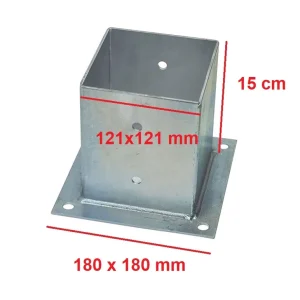 Staffa per travi legno chiusa 121x121 mm art 1438 26797 Populair